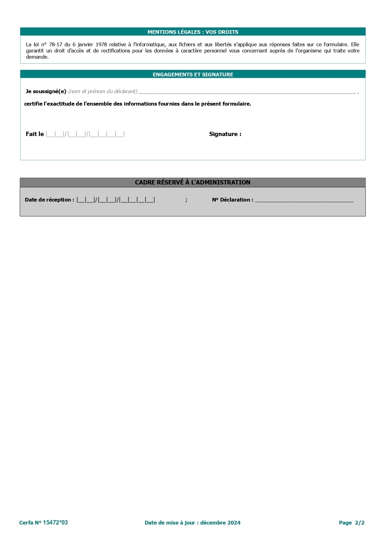 2 Cerfa - Déclaration de détention d'oiseaux dans le cadre d'un foyer de maladie aviaire
