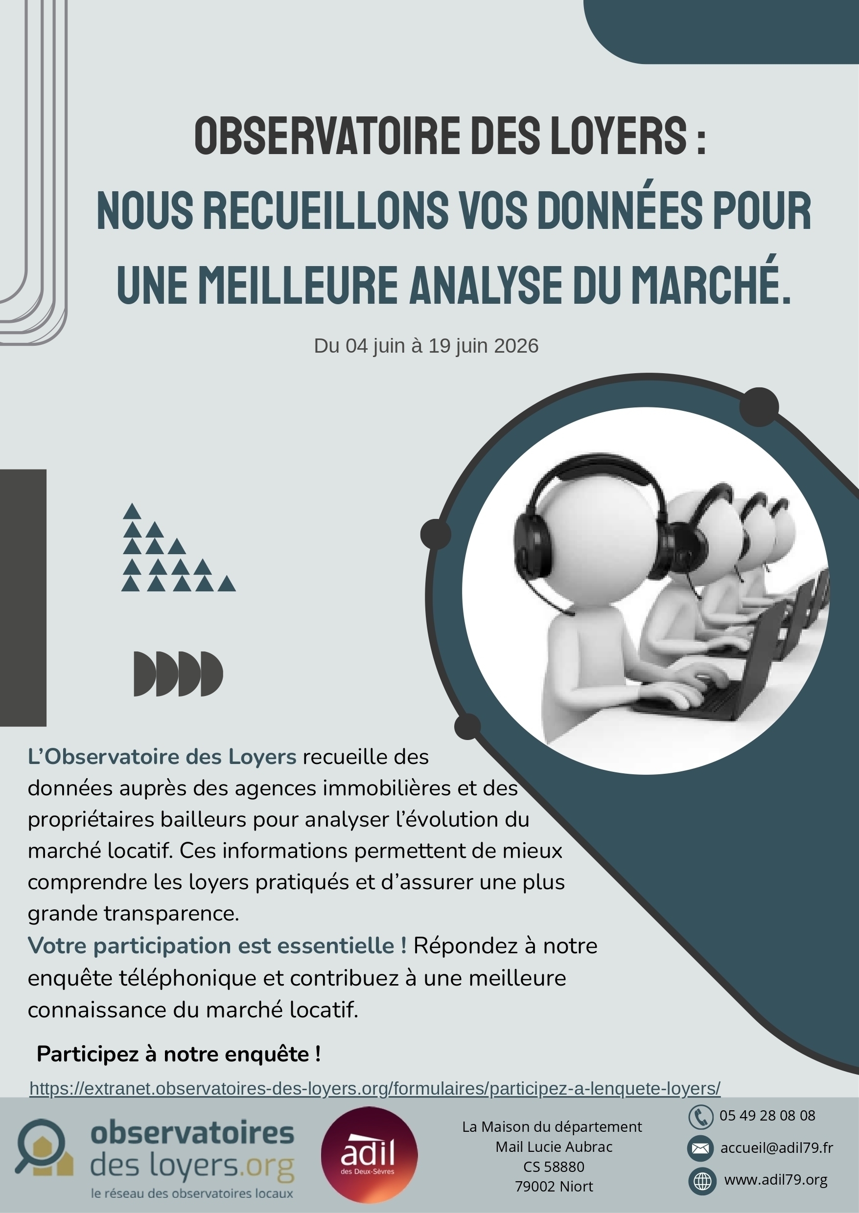 ADIL - Enquête téléphonique Observatoire des loyers 2026