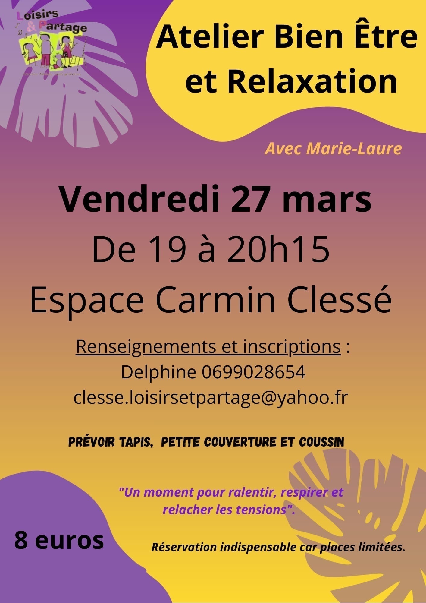 Atelier bien-être - 27 mars 2026