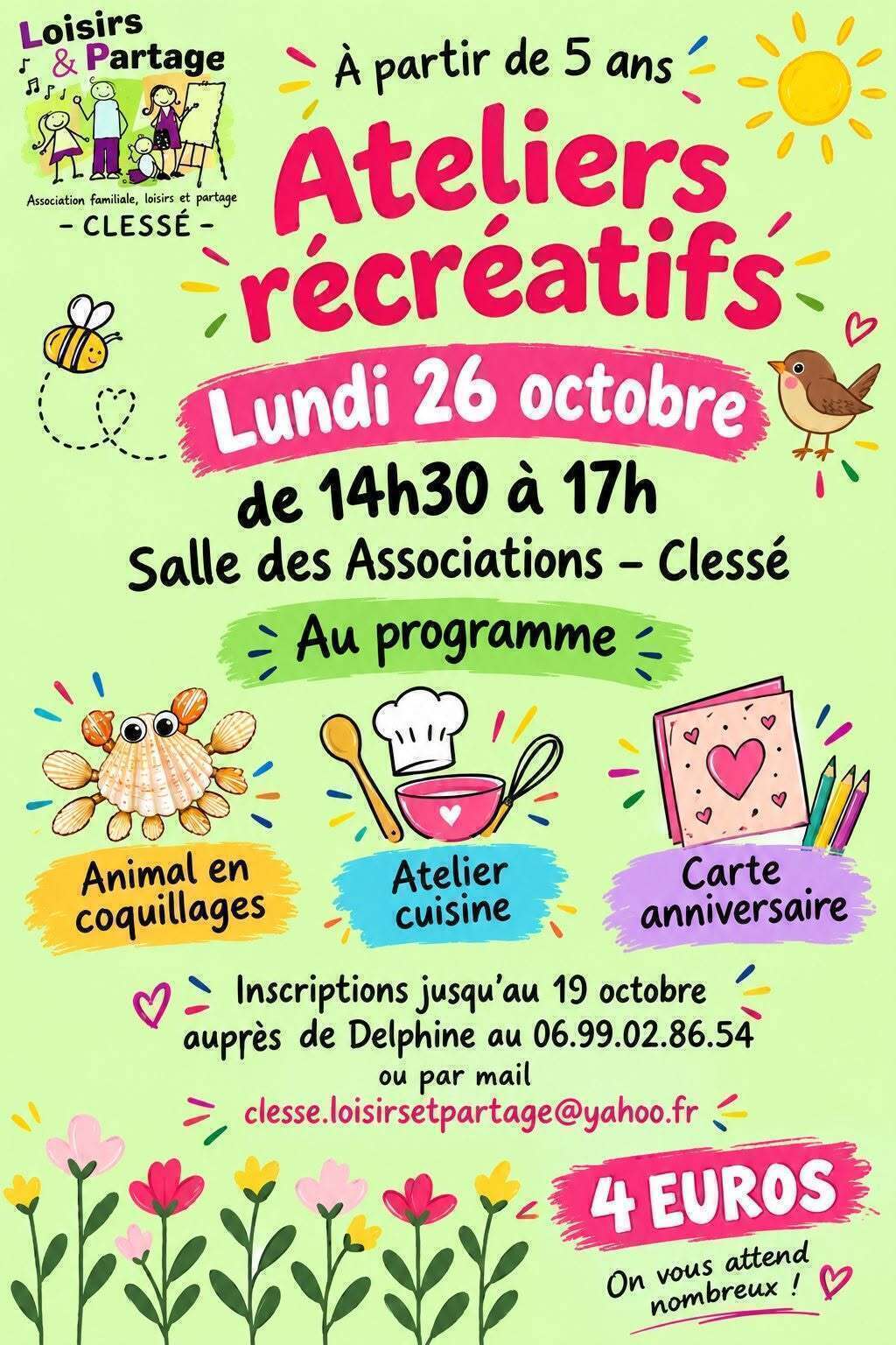 Atelier récréatif - 26 octobre 2026