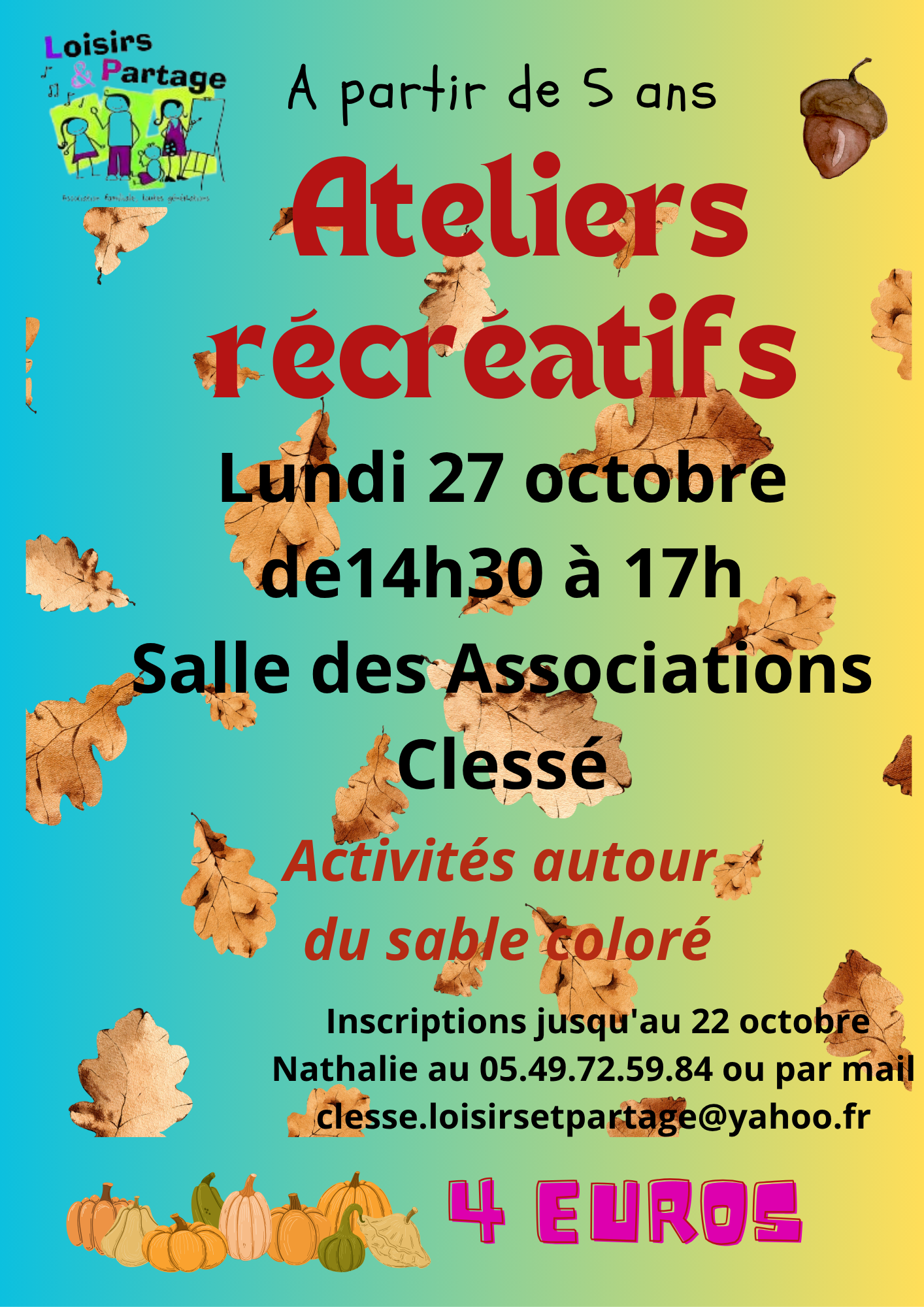 Ateliers récréatifs 27.10.2025