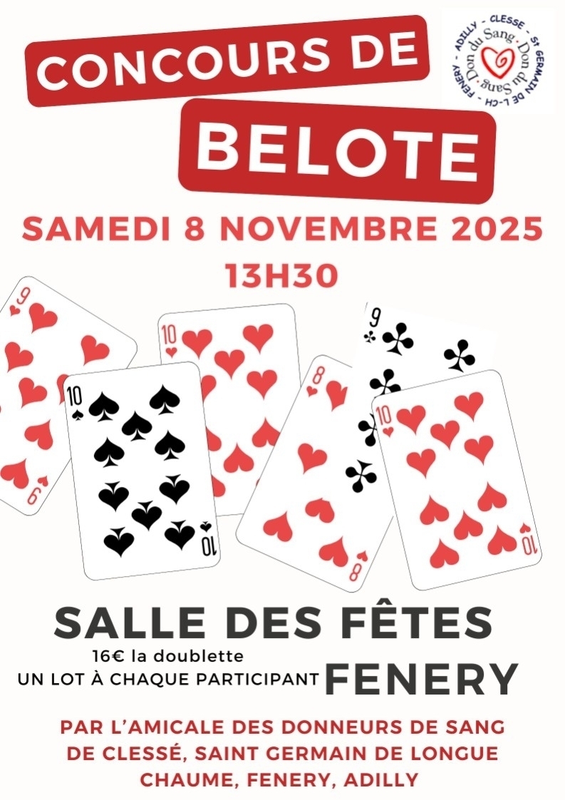 Concours de belote - Samedi 8 novembre