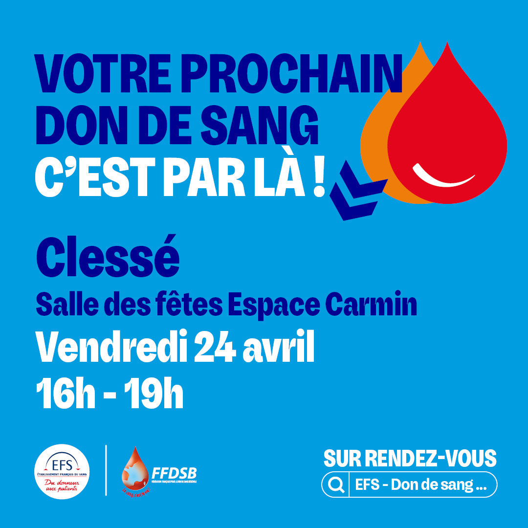 Don du sang 24 avril 2026