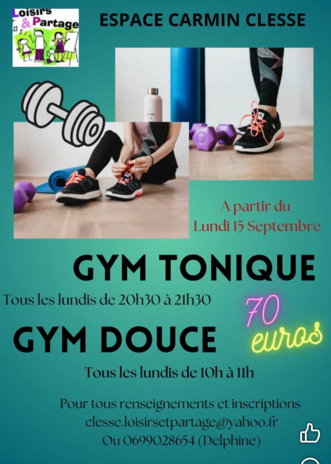 Gym tonique et gym douce