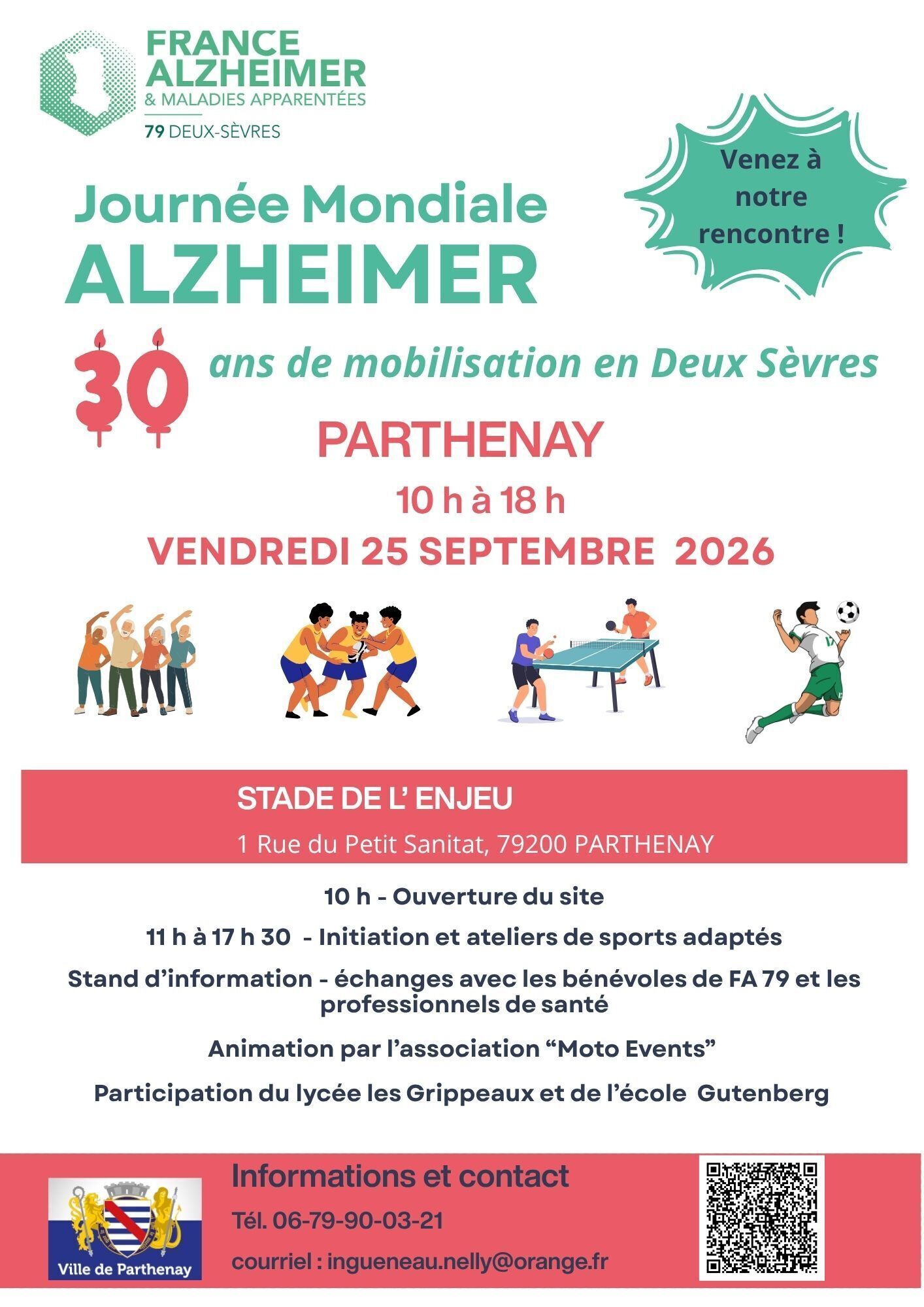 Journée mondiale Alzheimer - 25.09.2026