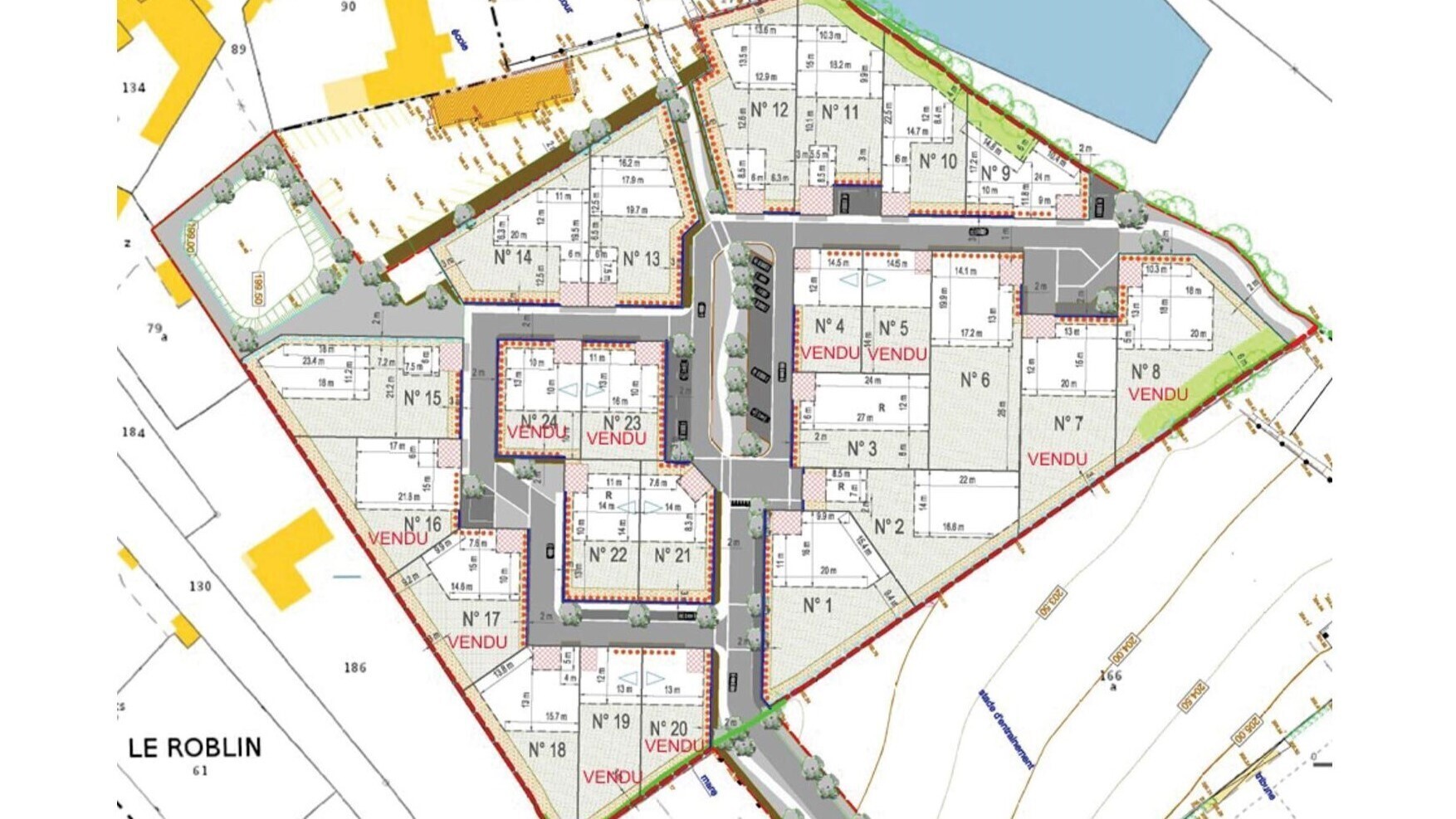 Plan du lotissement