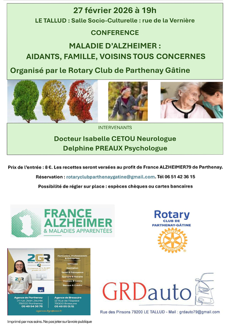 Affiche conférence Malade d'Alzheimer