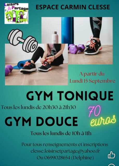 Gym tonique et gym douce