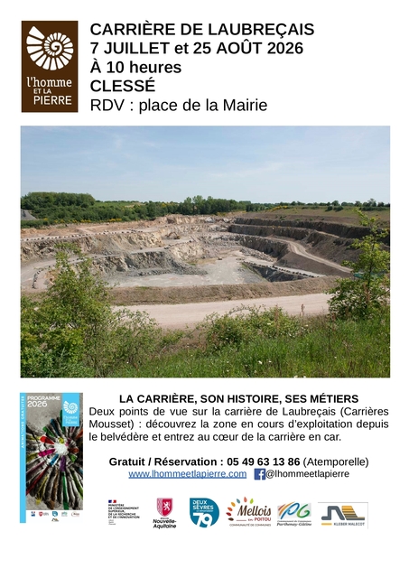 Visite carrière de Laubreçais -  25 août 2026