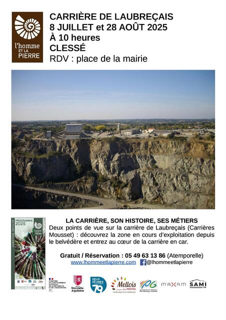 Visite de la carrière de Laubreçais 08.07.2025